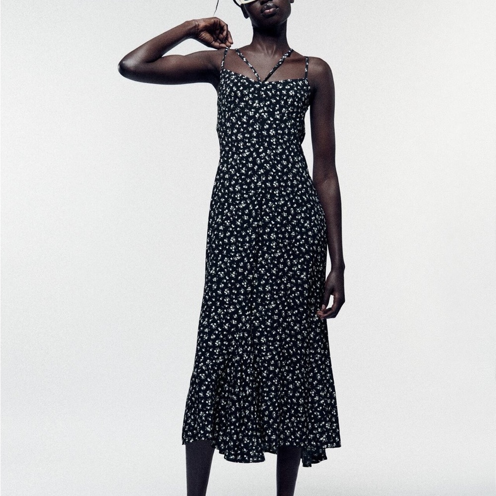 Zara Floral Print Long Dress S